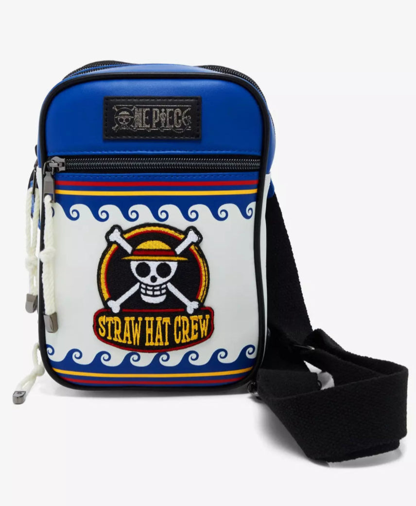 One Piece Straw Hat Crew Jolly Roger Crossbody Bag - BoxLunch Exclusive available for sale at ChimpLoot.com