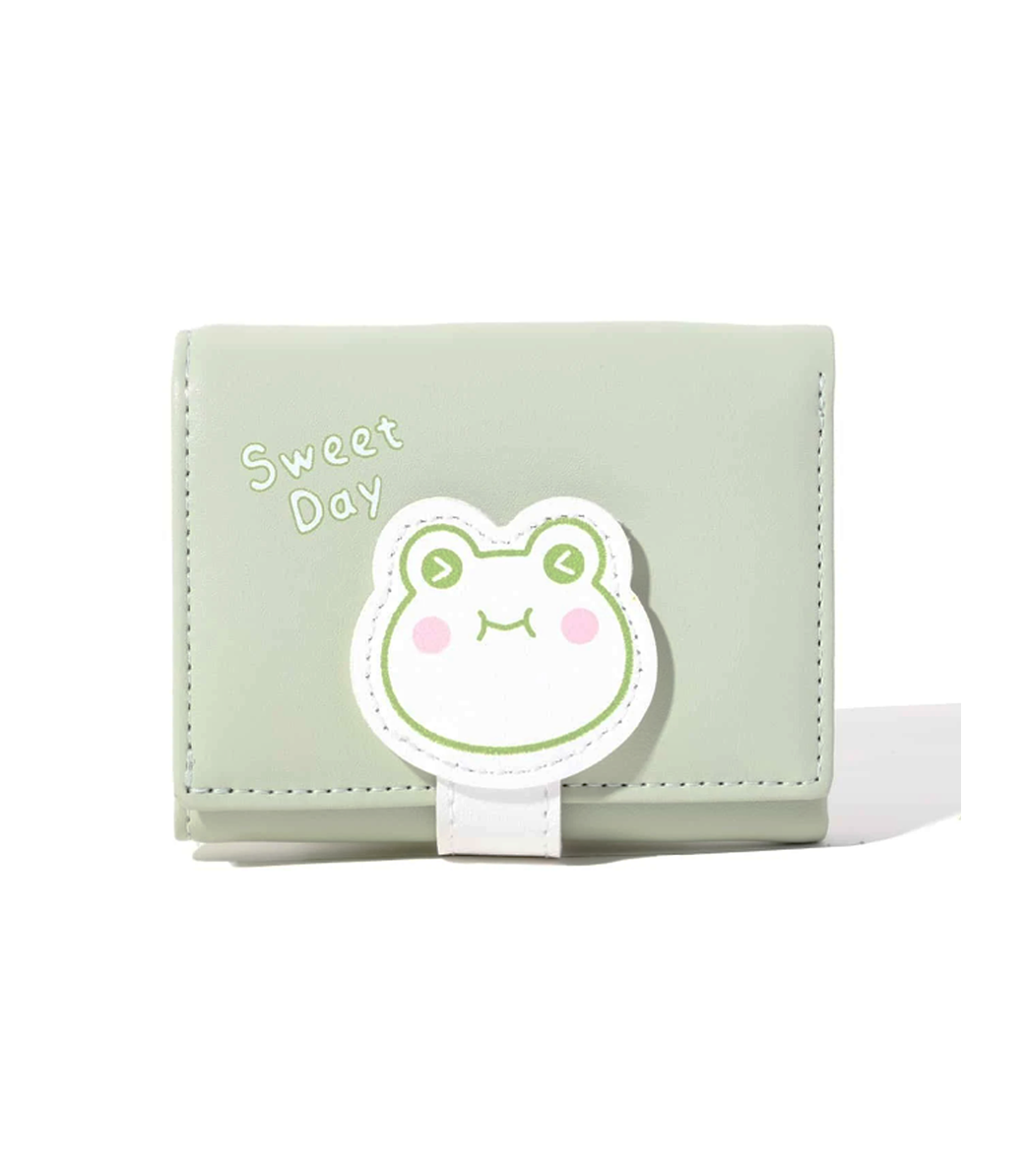 "Sweet Day" Frog Buckle CUTE Tri-fold Wallet AVAILABLE AT CHIMPLOOT.COM