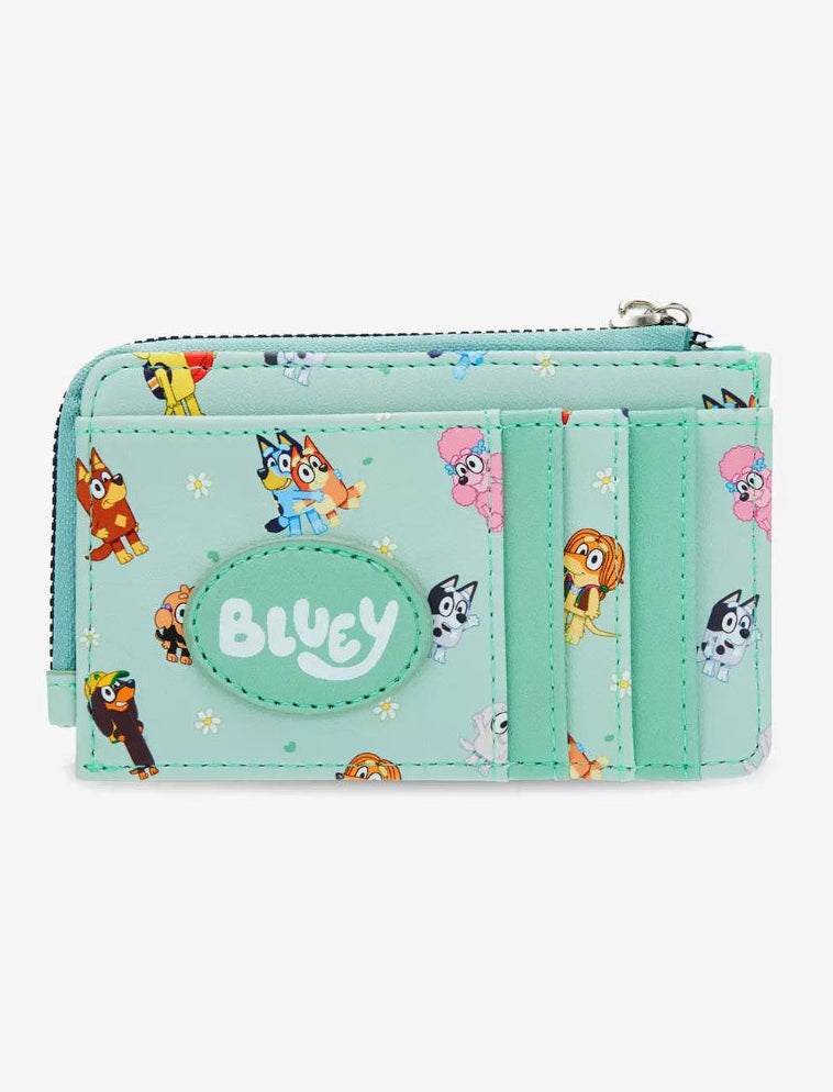 Teal Bluey Flower Mini Wallet available at chimploot.com