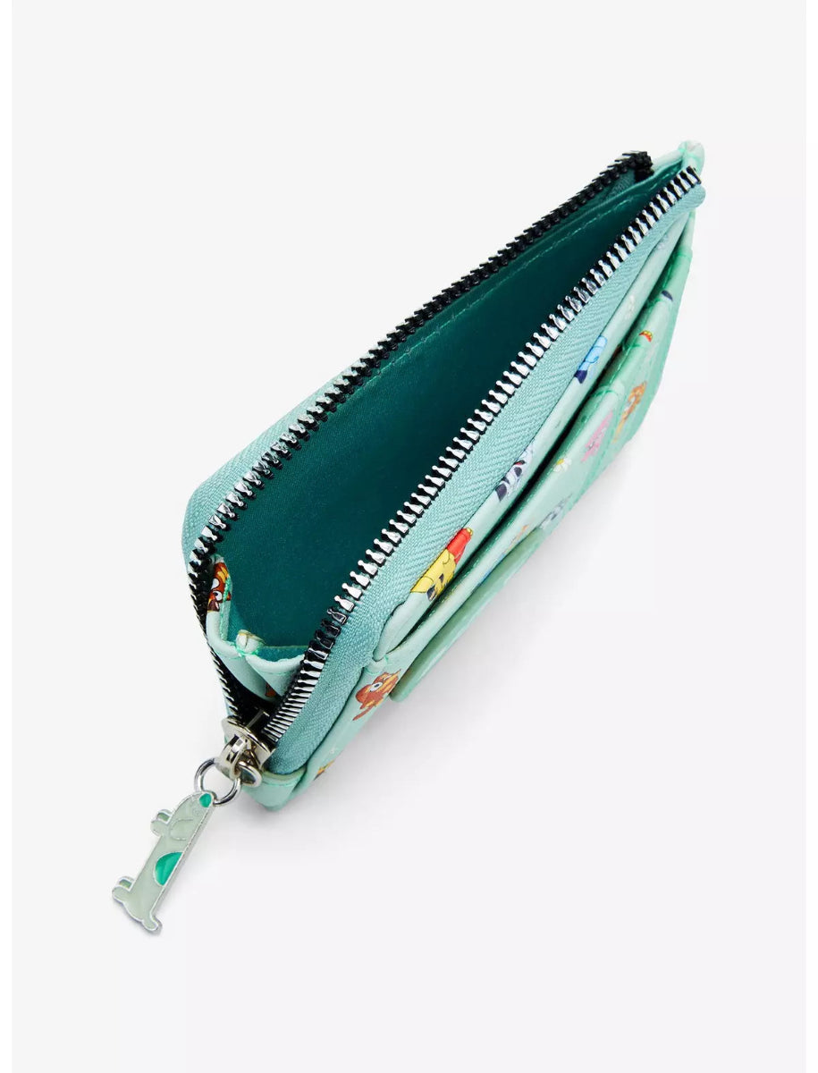 Teal Bluey Flower Mini Wallet available at chimploot.com