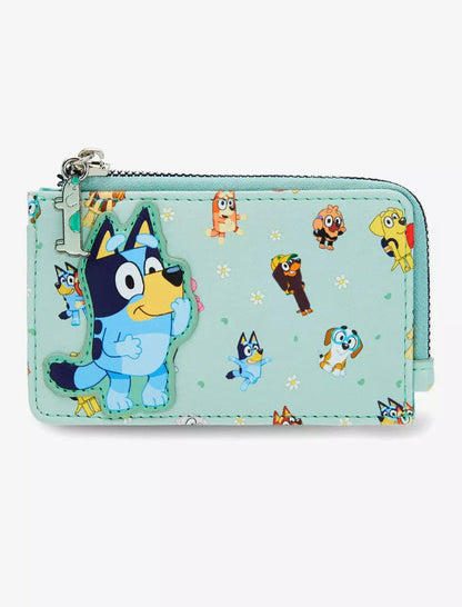 Teal Bluey Flower Mini Wallet available at chimploot.com