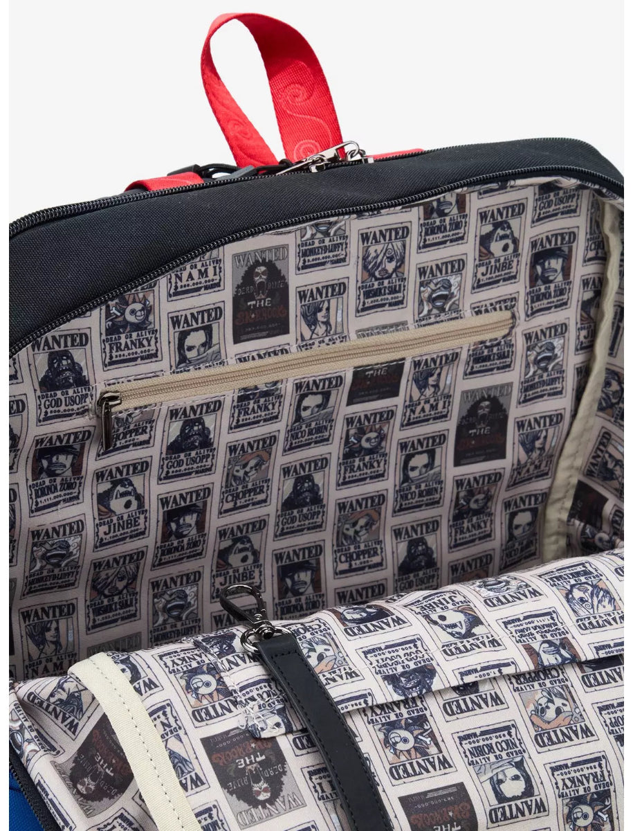 One Piece Straw Hat Crew Jolly Roger Backpack inside lining pattern