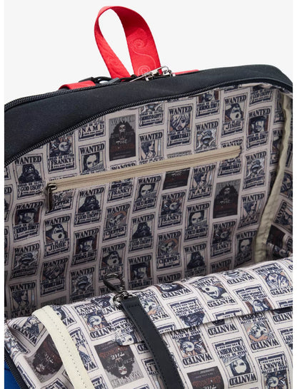 One Piece Straw Hat Crew Jolly Roger Backpack inside lining pattern