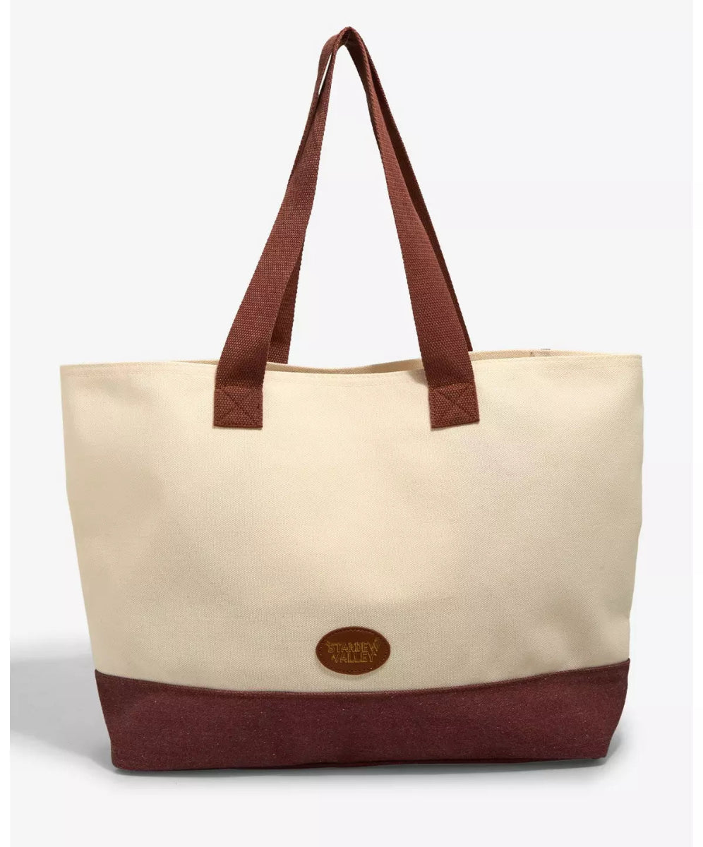 Stardew Valley Chickens Tote Bag with pixelated chickens and text 'My chickens need me' on a white background