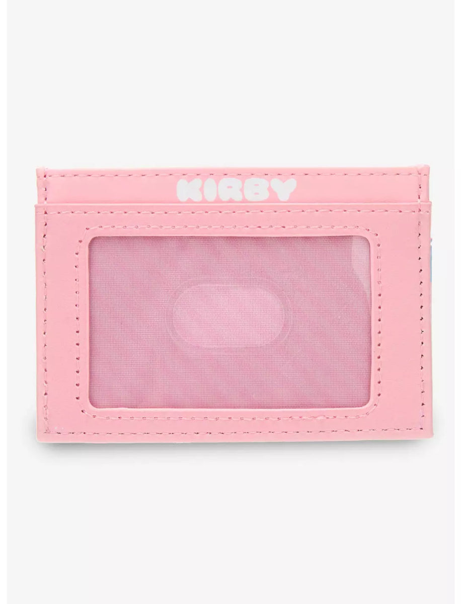Cardholder with Kirby cartoon character design on a white background