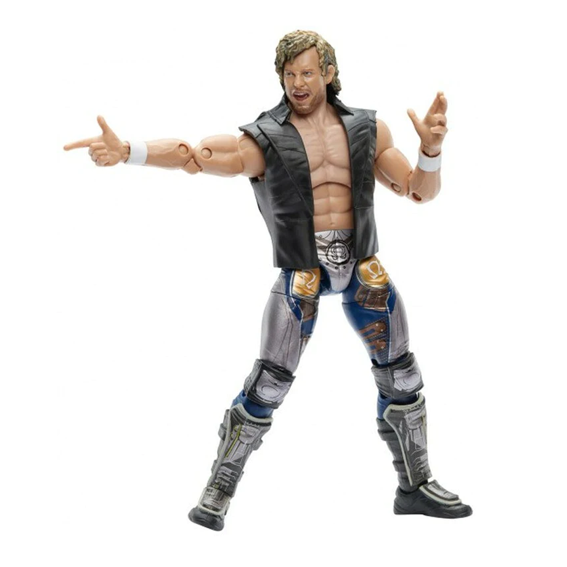 Collectible Jazwares AEW Unrivaled Collection Series 4 Kenny Omega Action Figure with interchangeable parts