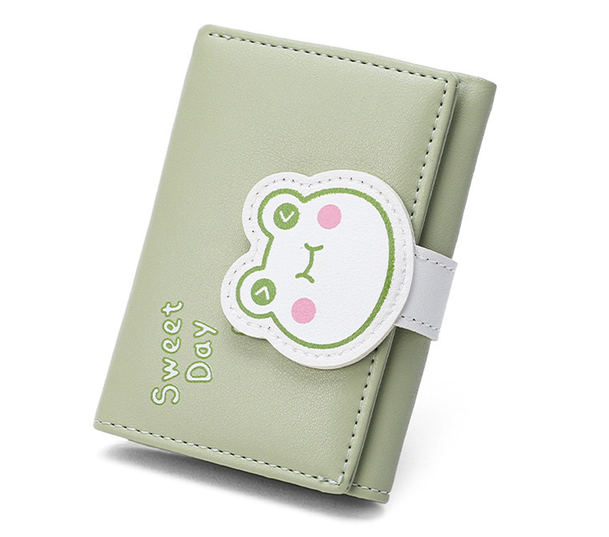 "Sweet Day" Frog Buckle CUTE Tri-fold Wallet AVAILABLE AT CHIMPLOOT.COM