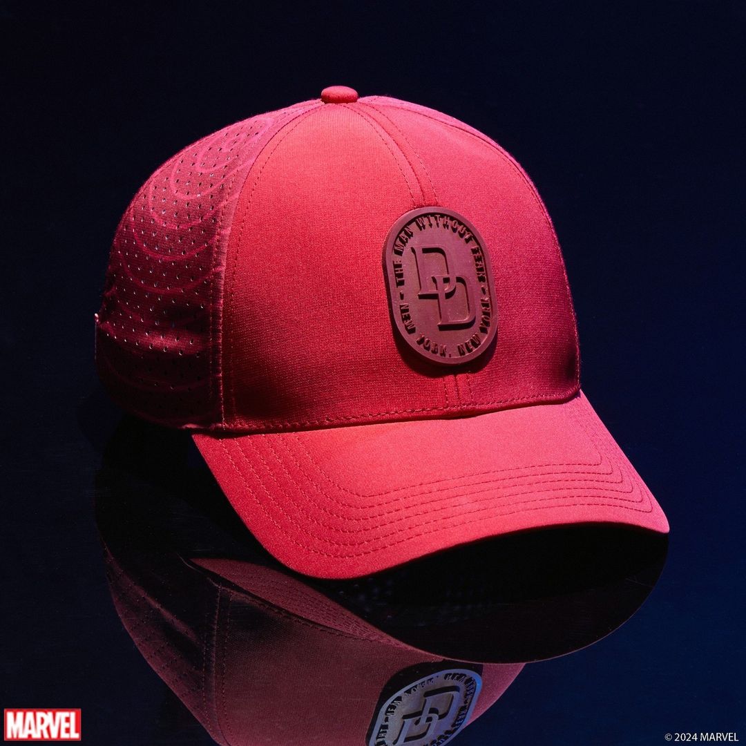 Daredevil comic red perfomance hat cap available at chimploot.com