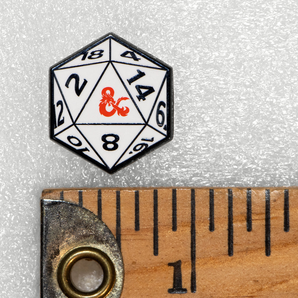 Dungeons & Dragons 20 Sided Die Enamel Pin