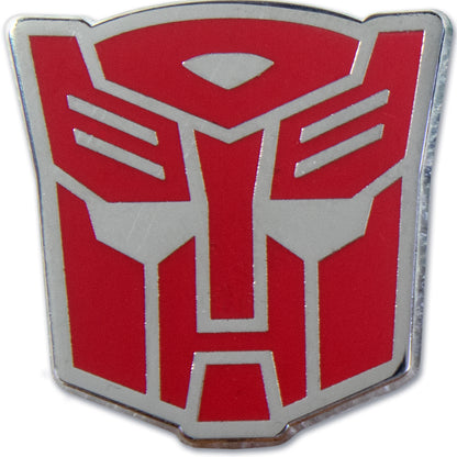 Transformers autobot enamel pin packaging with logo and text