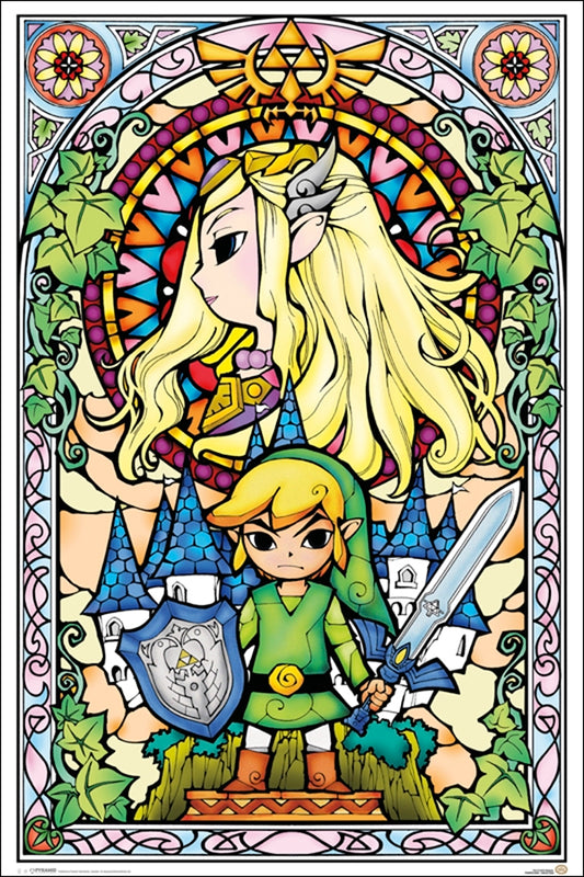 The Legend of Zelda Wind Waker Stained glass Poster (24"x36")