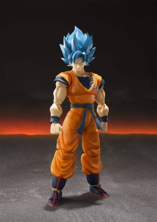 Bandai Tamashii Nations Dragon Ball Super S.H.Figuarts Super Saiyan God Super Saiyan Blue Son Goku Collectible Anime Figure