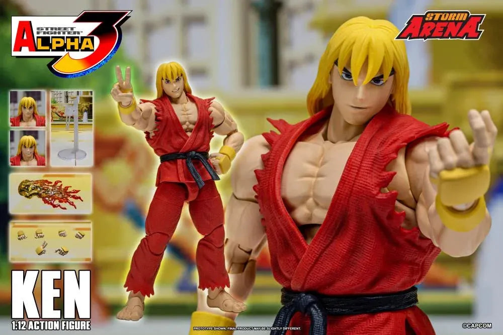 Capcom Street Fighter Alpha 3 Storm Arena Ken 1/12 Scale Action Figure available at chimploot.com