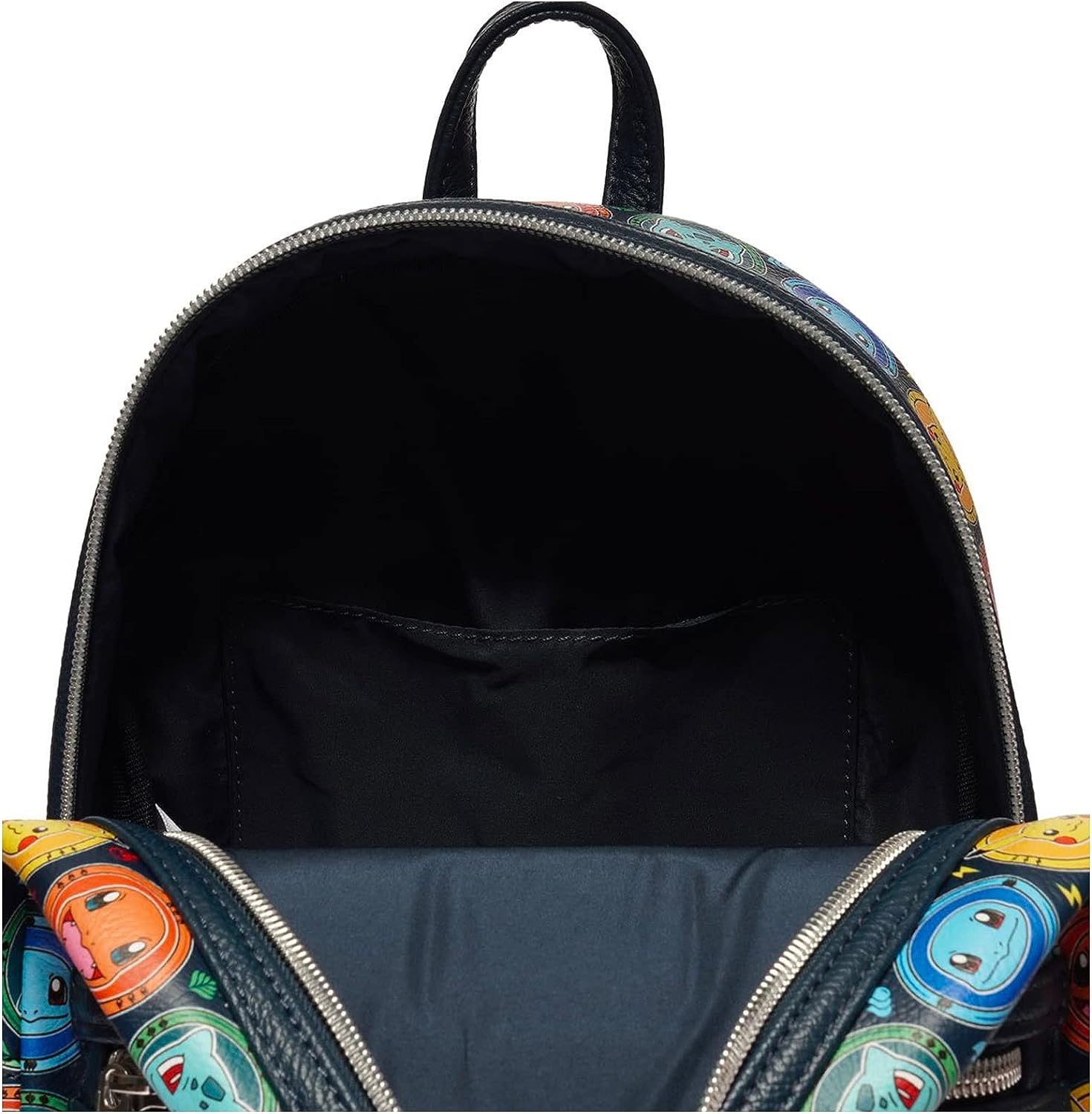 Pokémon - Kanto Starter Loungefly Backpack - Limited EE Exclusive Pikachu Squirtle Charmander Bulbasaur Zipper Inside Pocket