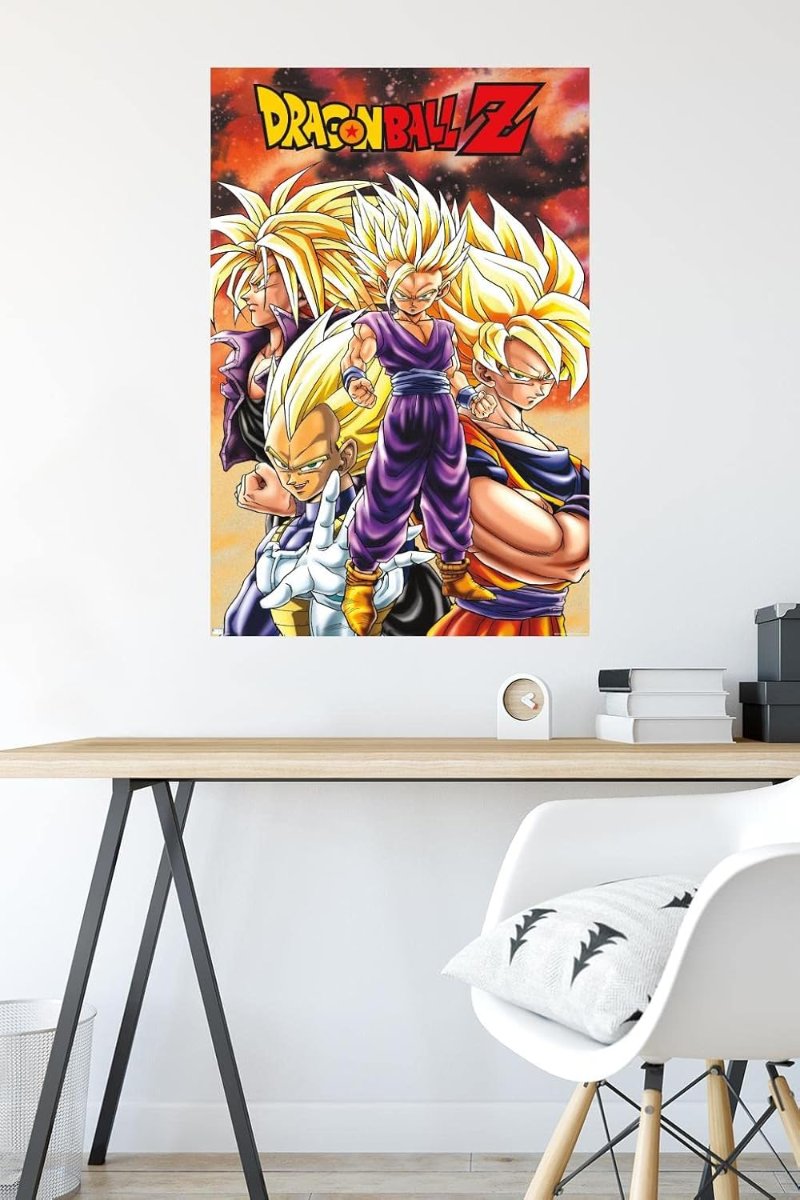 Dragon Ball Z Super Saiyans Poster wall art (22"x34") available at chimploot.com