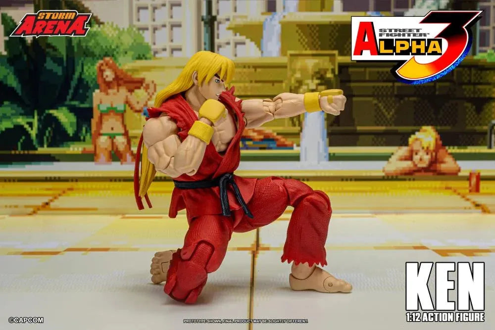 Capcom Street Fighter Alpha 3 Storm Arena Ken 1/12 Scale Action Figure available at chimploot.com