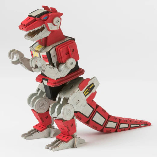 IncrediBuilds: Power Rangers: T-Rex Dinozord 3D Wood Model and Poster available at chimploot.com