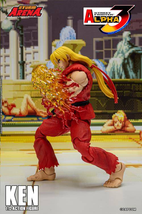 Capcom Street Fighter Alpha 3 Storm Arena Ken 1/12 Scale Action Figure available at chimploot.com