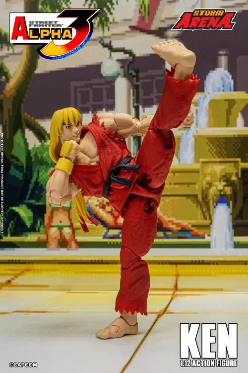 Capcom Street Fighter Alpha 3 Storm Arena Ken 1/12 Scale Action Figure available at chimploot.com