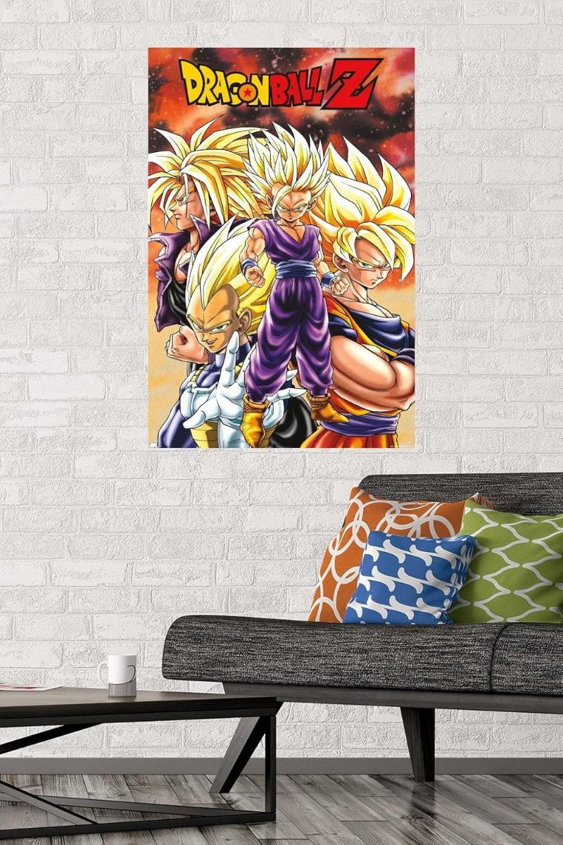 Dragon Ball Z Super Saiyans Poster wall art (22"x34") available at chimploot.com