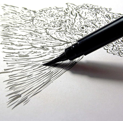 Pentel Pocket Brush Pen with 2 Black Refills available at chimploot.com