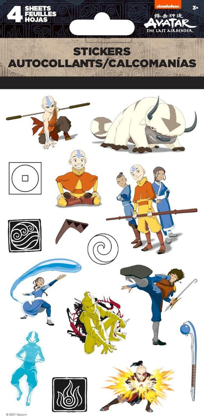 Avatar The Last Airbender: Characters 4 Sticker Sheets available at chimploot.com