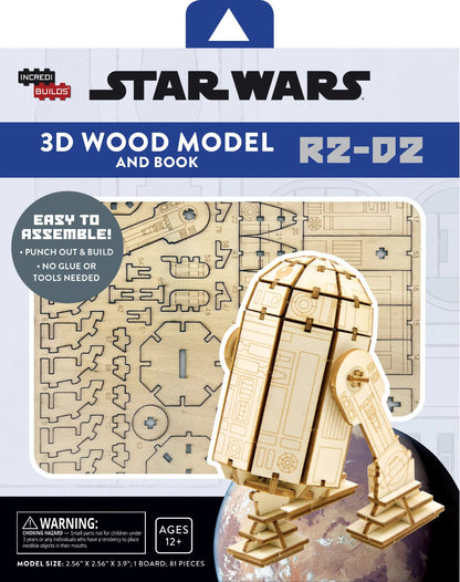 Star Wars R2-D2 3D wood model and book set packaging