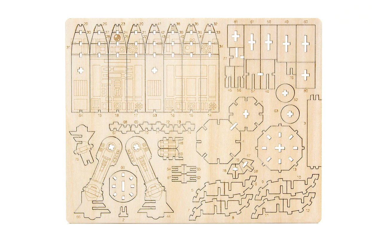 Star Wars: R2-D2 3D Wood Model and Book