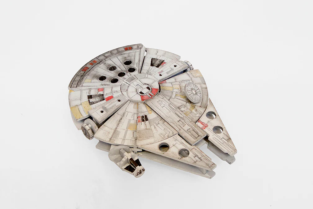 Star Wars: Millennium Falcon 3D Wood Model and Book available for sale at chimploot.com