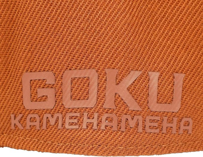 Orange Dragon Ball Z Goku's Symbol cap with a logo on a white background