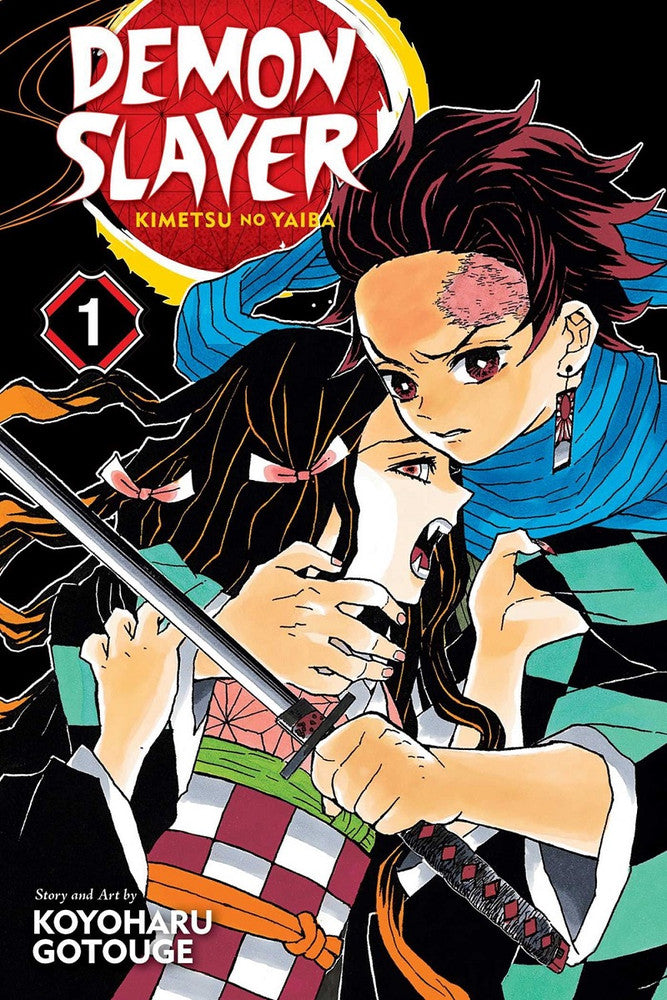 Demon Slayer: Kimetsu no Yaiba, Vol. 1 Paperback Front Cover Art Koyoharu Gotouge available at chimploot.com