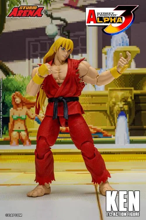 Capcom Street Fighter Alpha 3 Storm Arena Ken 1/12 Scale Action Figure available at chimploot.com