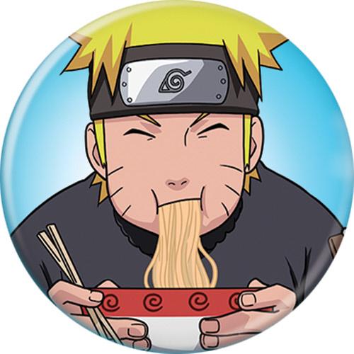 Naruto Shippuden Eating Ramen Mini Button