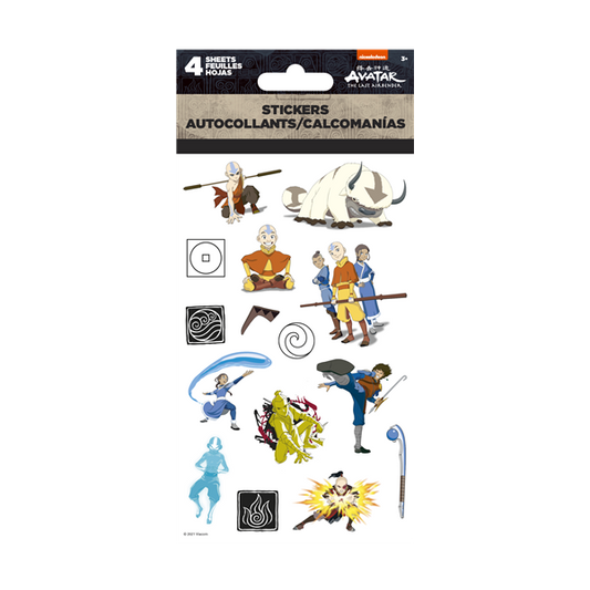 Avatar The Last Airbender Characters 4 Sticker Sheets sample