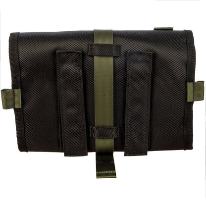 Black and green DC Comics Batman Tactical Black Backpack with bat emblem on a white background