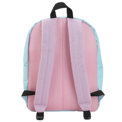 Backpack with pink shoulder straps on a white background