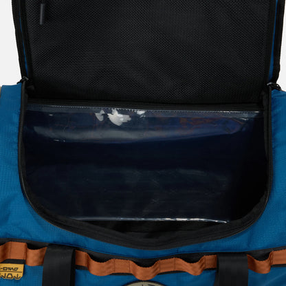 Blue Star Wars Rebel Trudger Duffle Bag with black straps and a visible brand logo on a white background available at chimploot.com