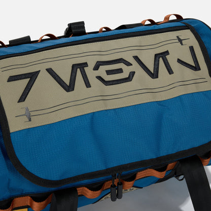 Blue Star Wars Rebel Trudger Duffle Bag with black straps and a visible brand logo on a white background available at chimploot.com