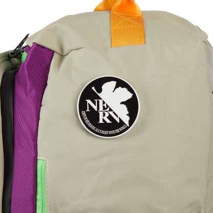 Evangelion EVA 1 Convertible Duffle Bag Backpack Purple Green Yellow Accent Zipper Embroidered Patch Side
