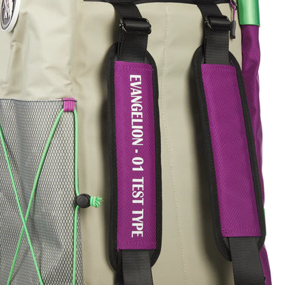Evangelion EVA 1 Convertible Duffle Bag Backpack Purple Green Yellow Accent Zipper Shoulder Straps backpack