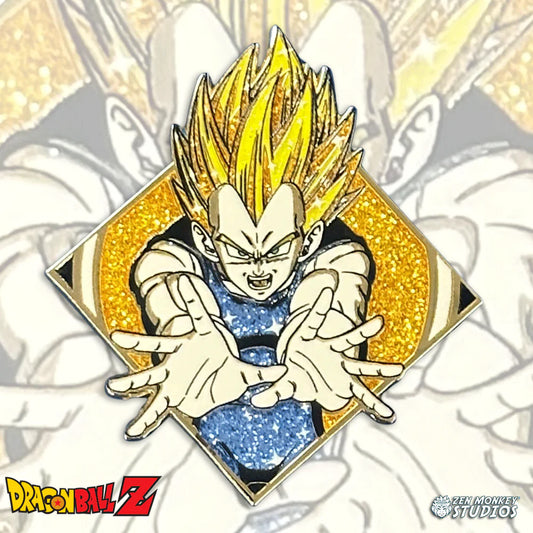 Sparkle Series: Dragon Ball Z Super Saiyan Vegeta - Limited Edition Pin BY ZEN MONKEY STUDIOS