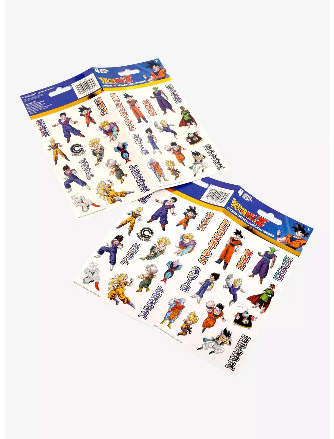 full open Dragon Ball Z: Characters 4 Sticker Sheets