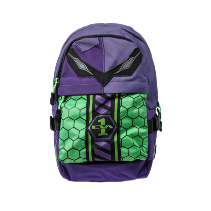 Evangelion EVA Unit-01 Sling Bag Purple Green Zipper Front pocket 