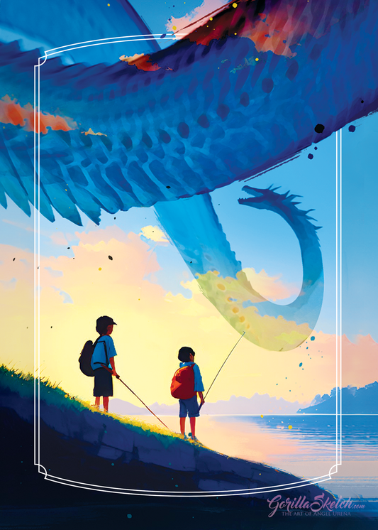 Fishing Dragon (5"x7")