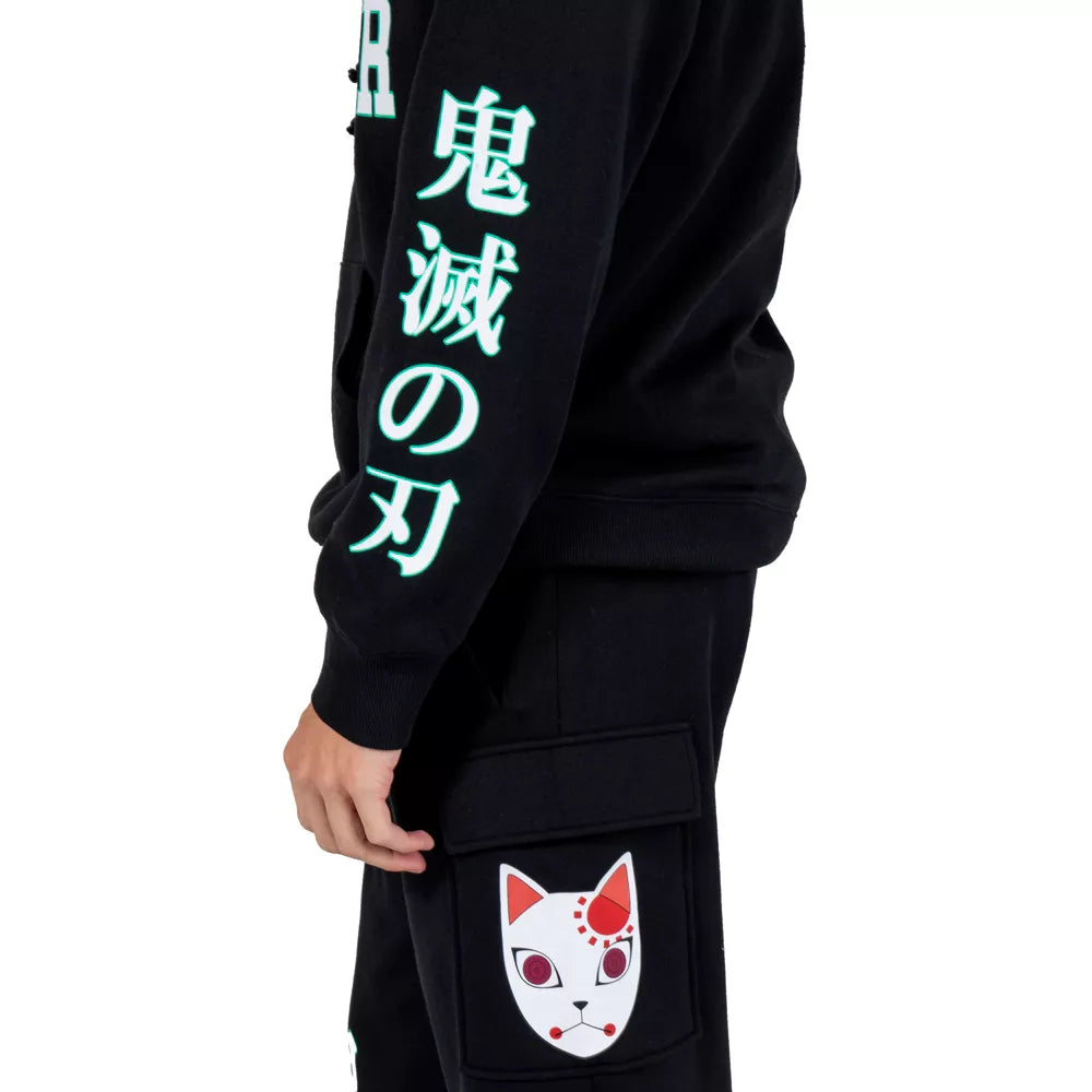 Demon Slayer Fox Mask Hoodie & Jogger Combo available at chimploot.com