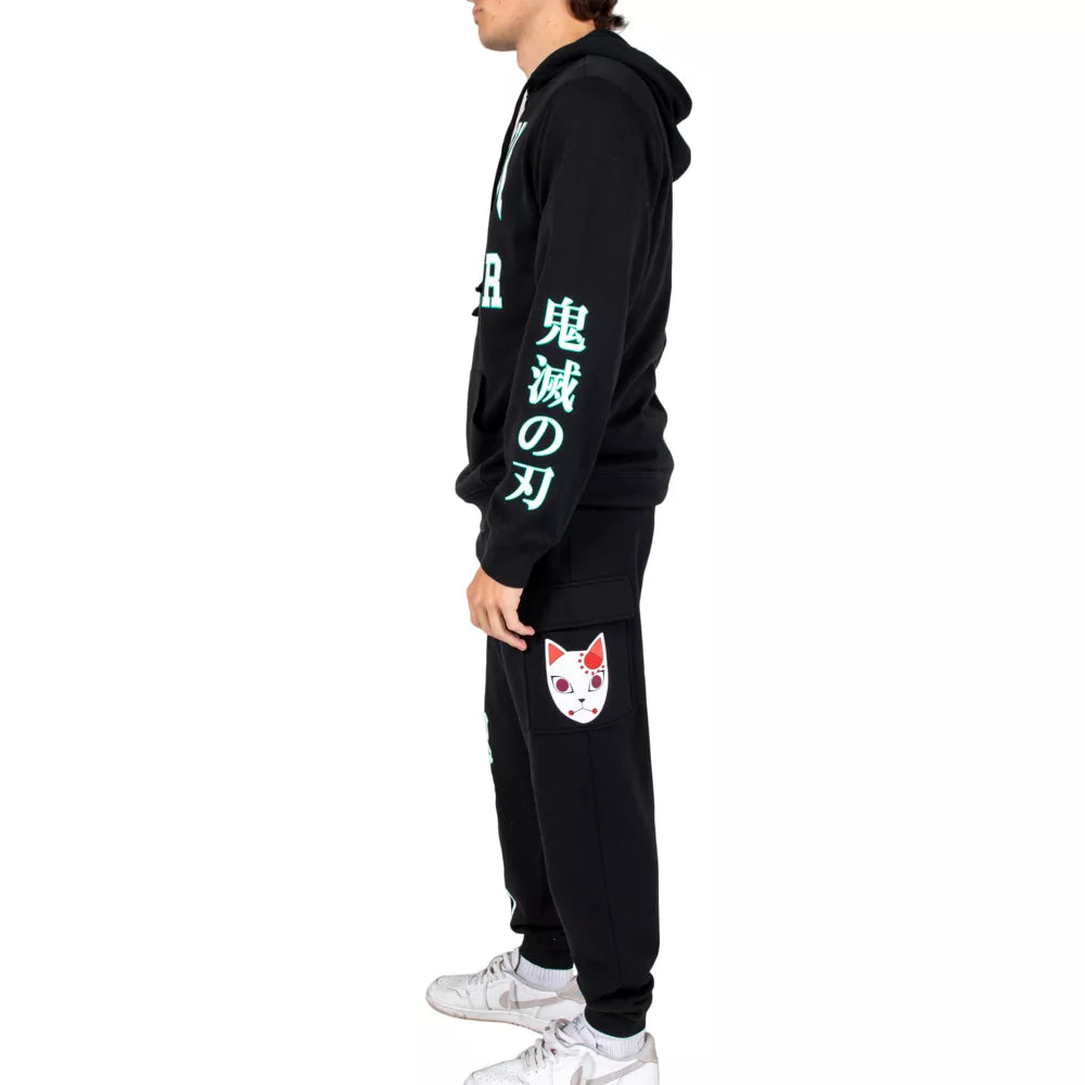 Demon Slayer Fox Mask Hoodie & Jogger Combo available at chimploot.com