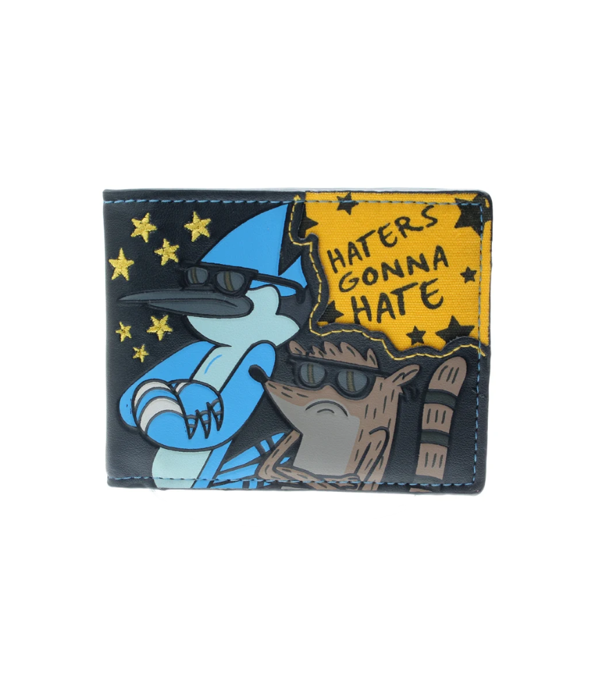 Regular Show - Haters Gonna Hate - Mordecai and Rigby collectible Bi-Fold Wallet
