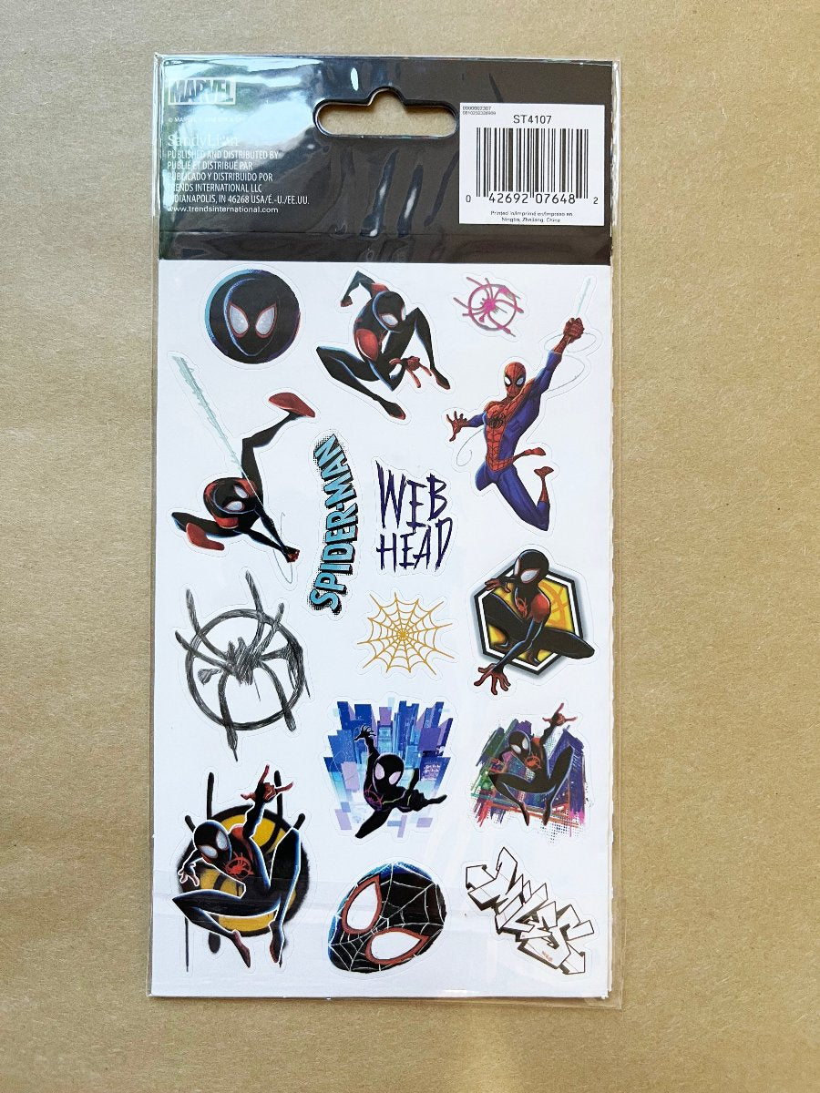 Spider-Man miles morales Into the Spider-Verse collectible Sticker Sheets