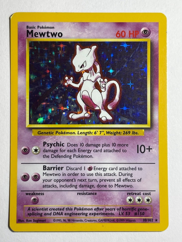 Pokemon TCG collection Mewtwo Trading Card Mint Base set Rare Holo