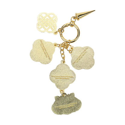 Keychain with K-Pop Demon Hunters Zooey, Rumi, Mira & Derpy Tiger Multi Charm Keychain character charms on a white background